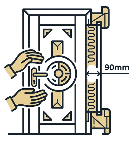 Drzwi pasywne gr. 90mm firma MARTOM